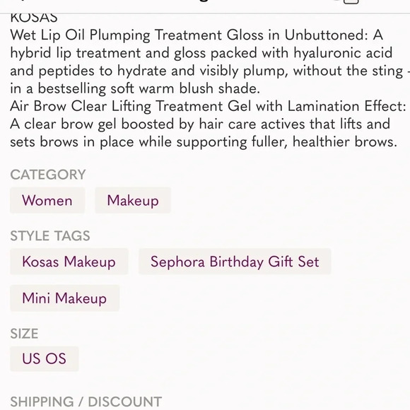 ⭐️🎉HP⭐️KOSAS Sephora 2024  Gift set - Picture 4 of 4